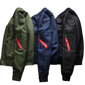 Giacca bomber uomo OEM con ricamo/stampa logo personalizzato, giacca volo MA1 sottile, giacca sport pilota nylon impermeabile - Product Image 2