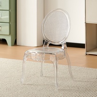 Vente directe usine : Chaise en plastique transparente de qualité supérieure avec dossier couronne pour événements d'enfants, fêtes, parcs et banquets