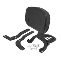 Sissy bar de moto réglable multifonctionnel, dossier conducteur et passager, noir chromé, compatible avec Harley Davidson Street 750 15-2020