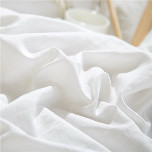 Ensemble de literie 3 pièces en microfibre unie avec pompons en polyester lavé, style <span class=keywords><strong>boule</strong></span> à franges, housse de couette douce et légère - Product Image 5