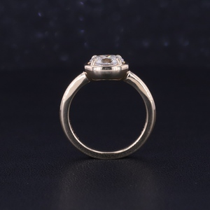 Anillo de diamantes de laboratorio con certificado IGI, Starsgem, 10k/14k/18k, 1.0ct, corte oval de oriente a oeste, con bisel. - Product Image 3