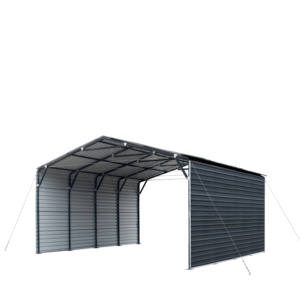 Abri de voiture en acier galvanisé de 6 m (20 pi) – <span class=keywords><strong>Garage</strong></span> extérieur robuste et étanche – Structure métallique moderne pour 2 voitures – Idéal pour l'extérieur et le jardin - Product Image 5
