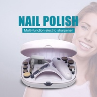 Ensemble de perceuse à ongles électrique rechargeable sans fil multifonction portable pour manucure et pédicure, utilisation professionnelle en plastique