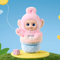 Authentique POP MART Teletubbies Afternoon Tea Diary Pendentif en vinyle et peluche Ensemble complet de 8 pièces Boîte mystère Breloque de sac Cadeau