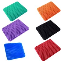 Siège Gel Assis Doux Respirant Fauteuil Roulant Douleur aux Hanches Bureau Salon Voiture Conducteur Chaise de Jeu Coussin en Silicone Nid d'Abeille Mémoire de Glace