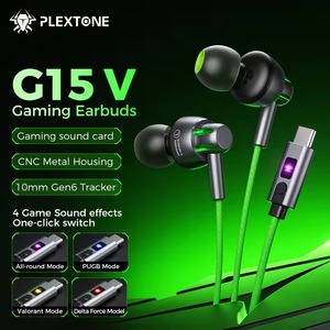 Écouteurs filaires intra-auriculaires PLEXTONE RX3 RGB Type-C, écouteurs de jeu avec microphone long, casque de jeu, écouteurs e-sport - Product Image 1
