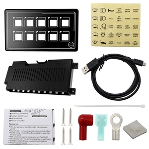 10 Gang Waterproof LED Touch <strong>Switch</strong> APP <strong>Remote</strong> Control Slim Panel RV Yacht - Product Image 3