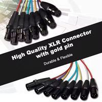 Câble Répartiteur Audio XLR 8 Canaux Haute Qualité Femelle-Mâle avec Gaine en PVC pour Ordinateur/Moniteur HDTV 1080p