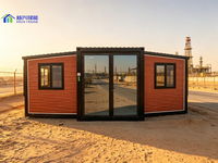 Maison conteneur moderne extensible de 20 pieds entièrement finie pour ADU, maison d'hôtes ou bureau à domicile dans un jardin américain