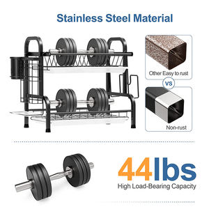 Estante de almacenamiento Escurridor de platos Dishrack Cocina Escurridor de platos de acero inoxidable <span class=keywords><strong>Bandeja</strong></span> - Product Image 3
