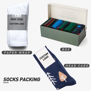 PAS DE quantité minimale de commande GRATUIT CONCEVOIR VOTRE PROPRE LOGO COTON CREW MAN CHAUSSETTES ATHLÉTIQUES LOGO PERSONNALISÉ CHAUSSETTES DE SPORT STOCK LOT - Product Image 6