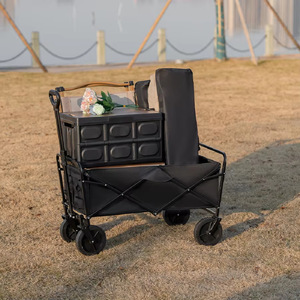 Chariot pliable robuste pour le camping, chariot de transport extérieur, chariot de plage, chariot de voyage pliable - Product Image 4