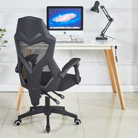 Chaise de bureau ergonomique en plastique à dossier haut, pivotante, pour ordinateur, chaise de jeu