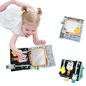 Sozzy Baby Funny Mirror Black and White Visual Stimulation Toys Infant Tummy Time Toy Vision Training Mirror Toys