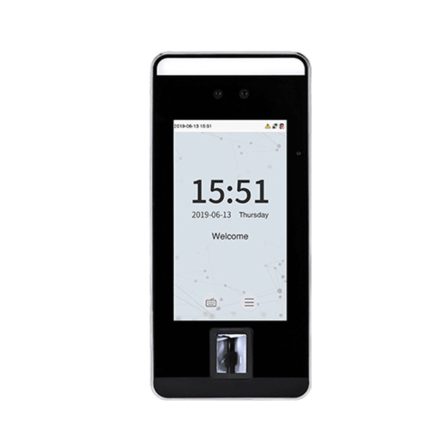 Biometric Facial Recognition Door Access Control System ZK Visible Light Fingerprint Time Clock 5inch Employee Time Attendance