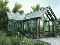 Style moderne personnalisé véranda pour terrasse extérieure cadre en alliage d'aluminium autoportant isolant avec serre pour les loisirs en plein air