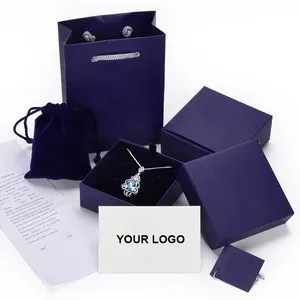 Private label set box zak sieraden gift sieraden verpakking dozen met uw logo