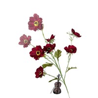 8 Köpfe Silber Lotus Künstliche Seidenblume Hochwertige Spritzguss Hochzeitstisch-Blumenarrangement Hochzeit Großhandel