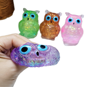 Juguete Blandito de Maltosa con Textura de Búho, de Rebote Lento, para Descompresión, Simulación de Animal, Adorno Antiestrés, Regalo Sensorial para Niños, TPR - Product Image 1