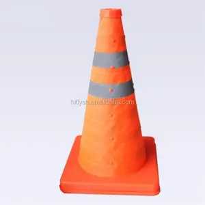 008 All Size Reflective Oxford Fabric Folding Road Cone Barricades Traffic Cone Traffic Facilities Top Light Traffic Safety