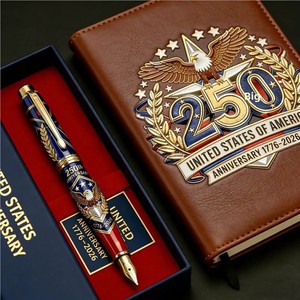 Nuevo Set de Regalo 2026 para el 250 Aniversario de EE. UU.: Cuaderno y Bolígrafo de Lujo, Regalo Único y Exclusivo para Socios Corporativos, VIP, Invitados y Padres - Product Image 2