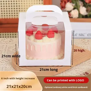 Scatola per Torta di Compleanno Trasparente Stile Basque, Portatile, in Materiale Alimentare, Trend su Internet - Product Image 6