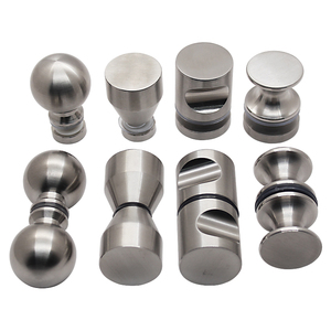 Poignée de salle de bain ronde en acier inoxydable 304 Fukangle, bouton pour porte de douche en verre massif - Product Image 5