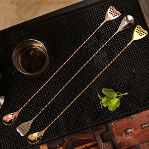 Cucchiaio da <span class=keywords><strong>Bar</strong></span> in acciaio inossidabile di vendita caldo cucchiaio da Cocktail per mescolare cucchiaio con manico lungo con manico attorcigliato - Product Image 2