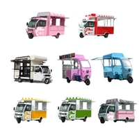 Mini-tricycle électrique solaire pour la vente de glaces, chariot alimentaire, camionnette, bus, bar, barbecue, remorque, caravane, style australien