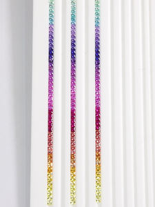 พลอยสังเคราะห์สีรุ้งแบบหลวมพลอยรูปสี่เหลี่ยมจัตุรัสตัดเป็นคอรันดัมสำหรับทำเครื่องประดับ - Product Image 2