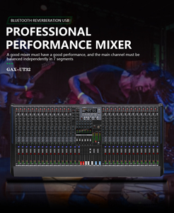 Bộ trộn âm thanh GAX-UT32 Bảng âm thanh Bảng điều khiển Giao diện hệ thống bàn 32 kênh đầu vào máy tính kỹ thuật số tích hợp hiệu ứng kép 99 hồi âm - Product Image 4