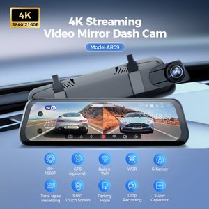 Azdome ar09 Dash Cam 4k gương Dashcam 9.66 inch màn hình cảm ứng xe hộp đen <span class=keywords><strong>Car</strong></span> DVR máy ảnh GPS Dashcam phía trước và phía sau 4K + 1080P - Product Image 2
