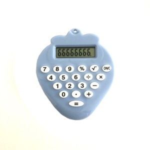 Cute Cartoon Keychain Calculator With Pop Fidget Toy For <b>Kids</b> Student Gift Portable ABS Material Zinc Alloy Chain - Product Image 5