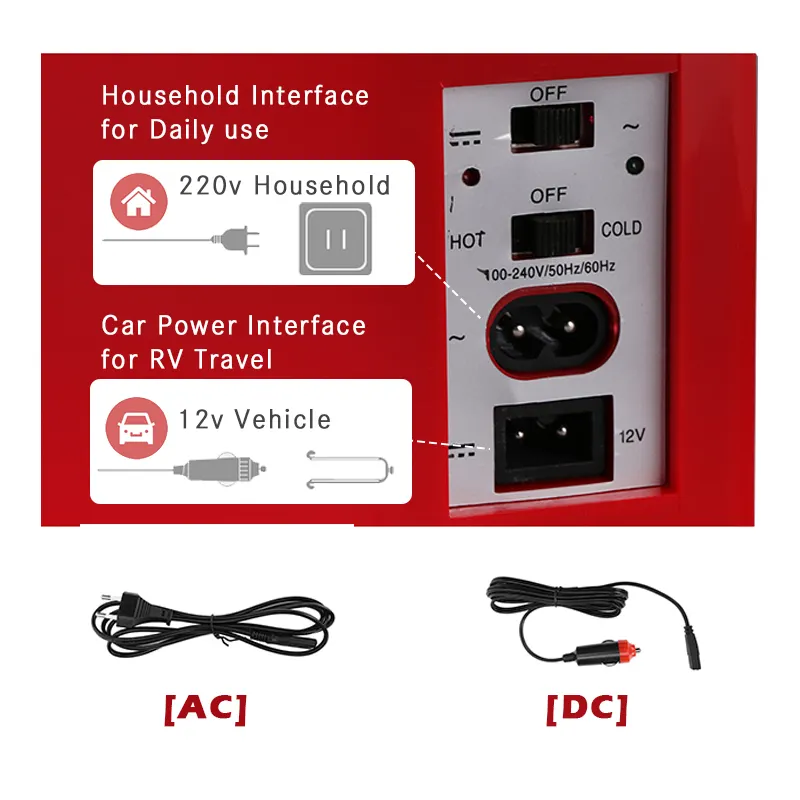 12 Volt defrost taşınabilir Mini çikolatalı buzdolabı küçük boy 6 Can buzdolabı araç kamp