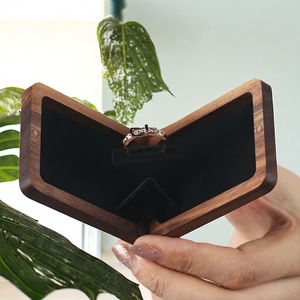 Cajas de madera para anillos, caja de madera para anillos, caja de madera para anillos, caja de madera para anillos, embalaje de joyería - Product Image 3