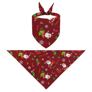 عيد الميلاد حيوان أليف مثلث باندانا كلب القط وشاح باندانا للحيوانات الأليفة الصغيرة متوسطة الحجم - Product Image 3