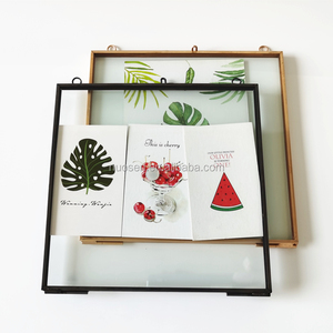 <span class=keywords><strong>Cadre</strong></span> photo Vintage en laiton Antique à suspendre, Double face, verre métallique, décoration de la maison - Product Image 5