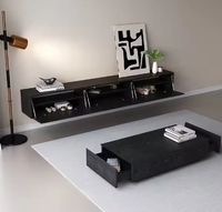 Meuble Centre Table Designs Gain de place Mdf Bois Massif Support TV et Table Basse