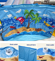 Kinder-Faltbarer PVC-Pool mit Rahmen, Umweltfreundlich, Langlebig, 1 Jahr Garantie, Tragbar für Haustier-Baden und Schwimmen