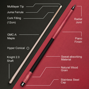 TY Nouveauté, série ML-K, queue de <span class=keywords><strong>billard</strong></span>, pointe de 12,5 mm, manche en érable, joint radial, revêtement en cuir absorbant, taco de billar - Product Image 3