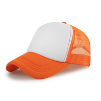 Gorra de béisbol unisex juvenil ajustable con visera curva de malla lisa y frente de espuma de poliéster, talla única, para las cuatro estaciones, venta al por mayor
