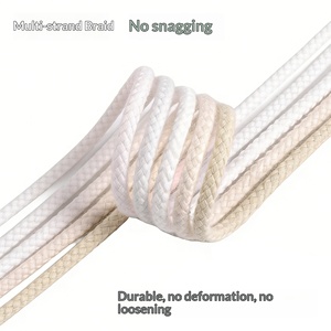 <span class=keywords><strong>Cordones</strong></span> de algodón trenzados personalizados de 12 mm, <span class=keywords><strong>cordones</strong></span> de algodón y cáñamo más gruesos para <span class=keywords><strong>AF1</strong></span> - Product Image 2