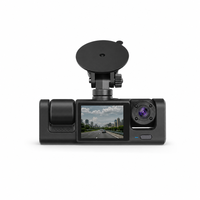 Caméra embarquée WiFi 3 canaux 1080P à triple objectif, DVR de voiture 2 pouces TN, vision nocturne, enregistrement en boucle, mode stationnement, surveillance avant, arrière et habitacle