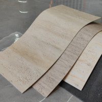 Panneau en pierre souple imitation marbre, imperméable et flexible pour les projets de revêtement de murs et de colonnes courbes