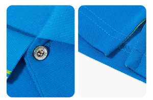 OEM 180gsm manga corta sólido cuello de dos tonos para Polo camiseta logotipo personalizado ajuste seco transpirable Golf camisa 3D estampado antiarrugas - Product Image 3