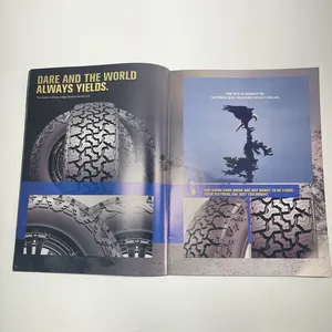 Folleto de impresión de revistas, fábrica personalizada, catálogo de neumáticos de coche, catálogo de revistas, impresión de catálogo comercial, diseño de impresión Offset