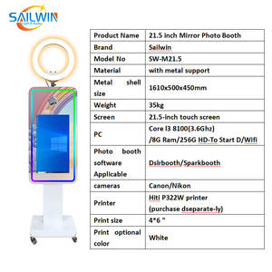 SAILWIN 21,5 Polegadas Espelho Photo Booth Casamento Tiro Selfie Photo Booth Espelho Festa Touch Screen Espelho Photo Booth - Product Image 5
