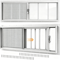 Fenêtre coulissante à double vitrage KOJOON avec grille, design en aluminium, cadre de fenêtre en verre, fenêtre coulissante en aluminium avec sécurité