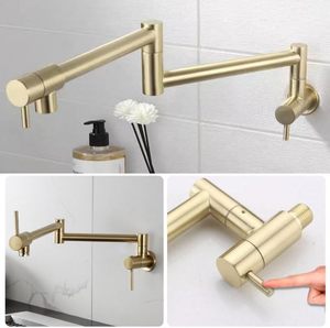 Thương Mại Cấp Thép Không Gỉ Nồi Phụ Vòi-Có Thể Thu Vào Tường Gắn Nhà Bếp Bồn Rửa Vòi Nước Với 360 ° Kép Đu Cánh Tay - Product Image 2