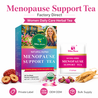 Teh Herbal Perawatan Harian Wanita Langsung dari Pabrik, Teh Pendukung Menopause, Label Pribadi OEM ODM, Pemasok Grosir, Produk untuk Dijual Kembali